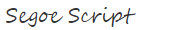 Segoe Script